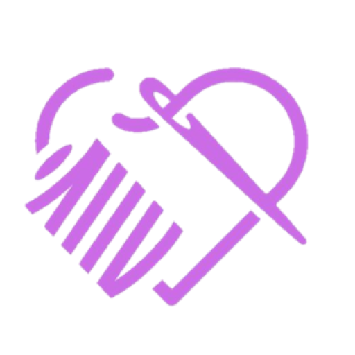 grafisk figur i form av ett rosa hjärta med nål och trådrulle